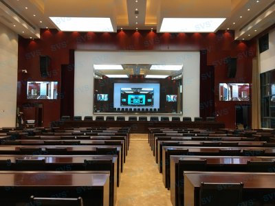 SVS线阵音箱系统助力某党校多功能厅SVS线阵音箱系统助力某党校多功能厅 线阵音箱具备在主轴垂直平面指向性呈窄波束，能量叠加