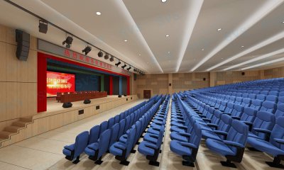 迅控为四川某学校打造多功能大礼堂